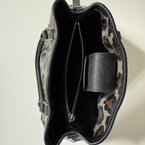 Coach Leopard Print Margot Bag Set - wallet/bag/makeup bag in Black/Brown - Picture 4 of 8